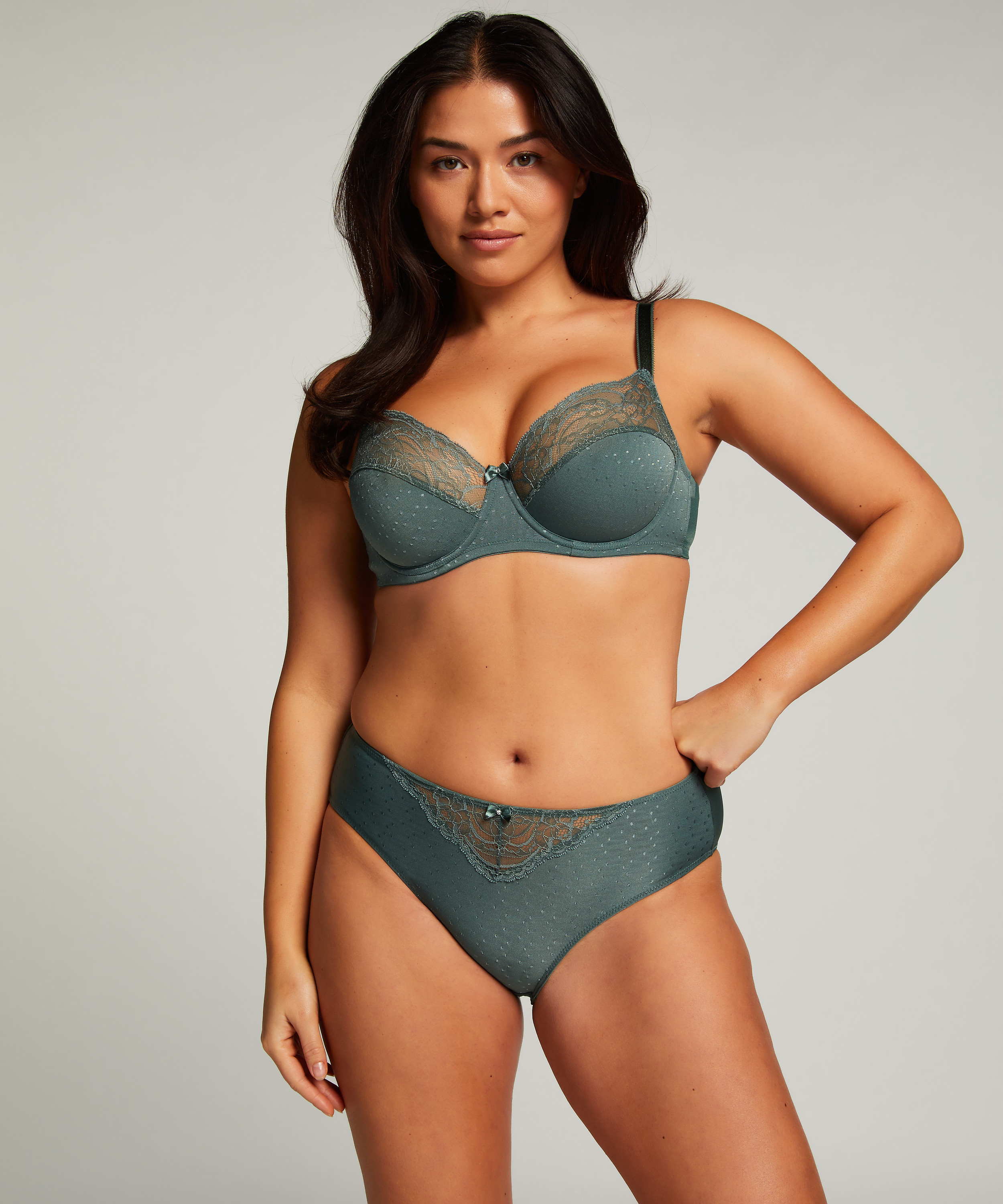 Sophie Non-Padded Underwired Bra, Green, main
