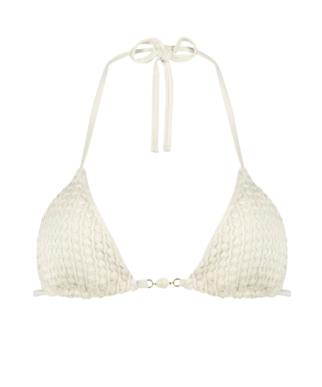 Maui Triangle Bikini Top, White