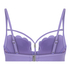 Scallop Padded Underwired Bikini Top, Purple