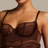 Indigo Non-Padded Underwired Longline Bra, Brown