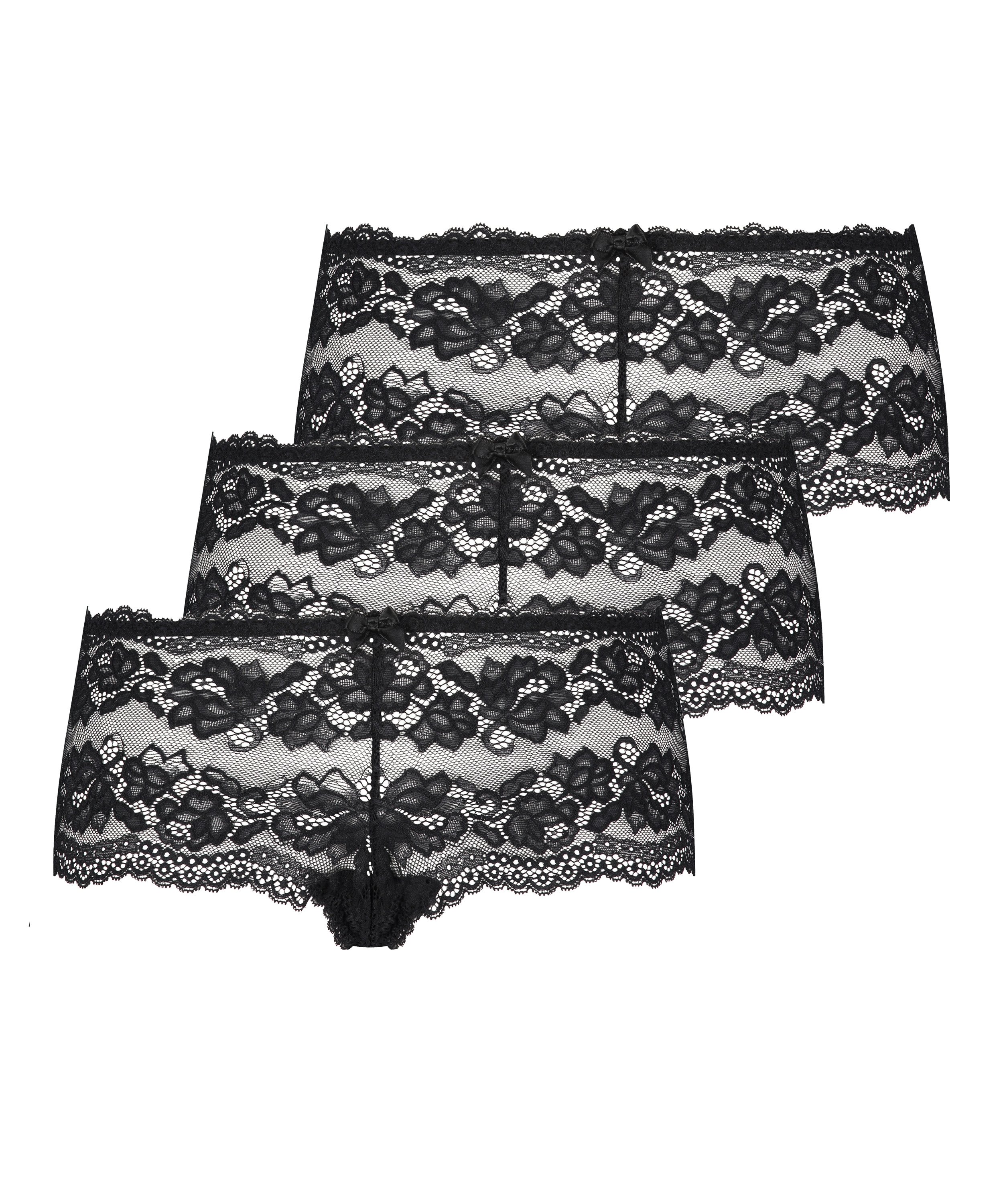 Sienna boxer 3-pack, Black, main
