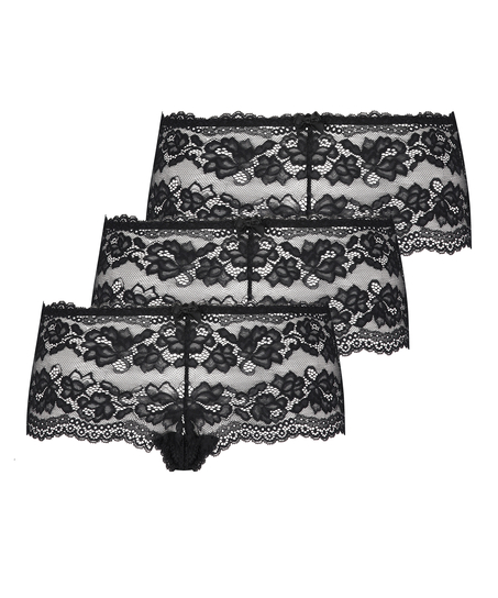 Sienna boxer 3-pack, Black