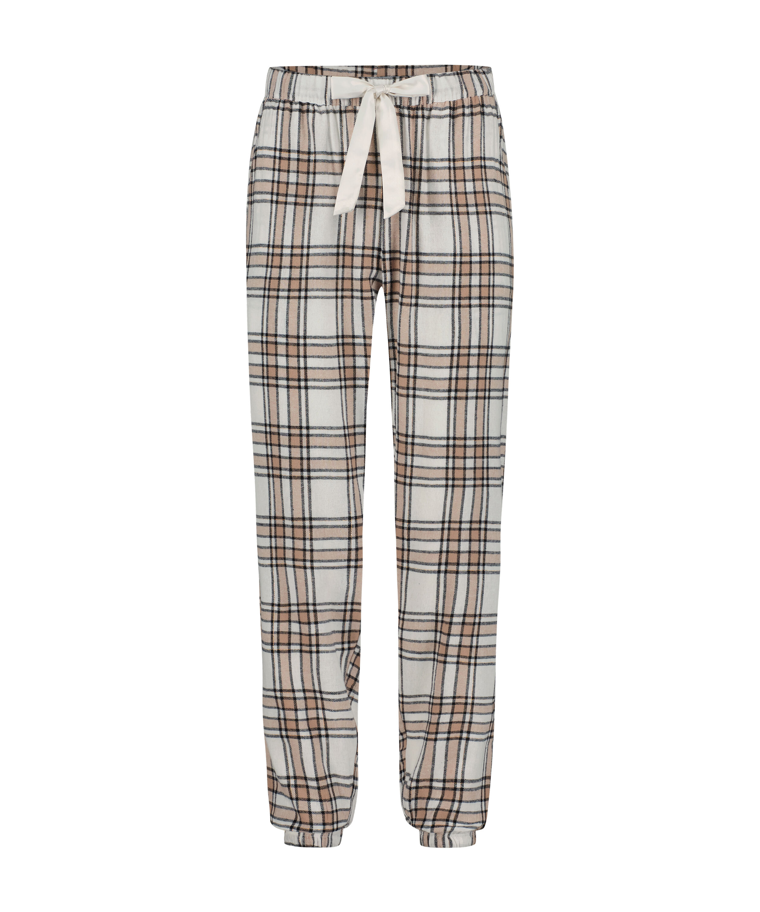 Flannel Pyjama Pants, Beige