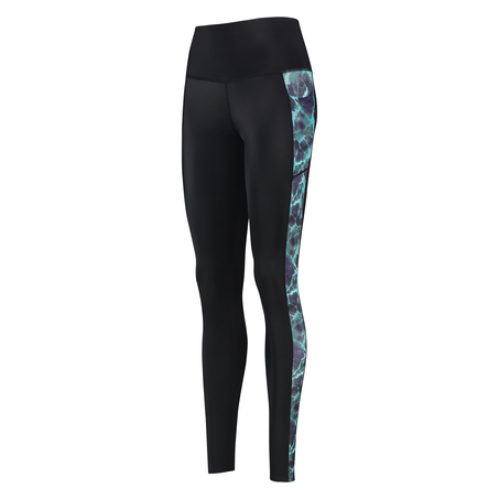 HKMX high-waist sports leggings marble level 3, Blue