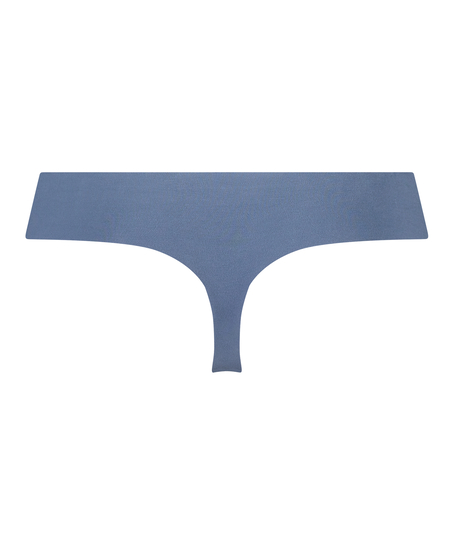 Invisible cotton thong, Blue