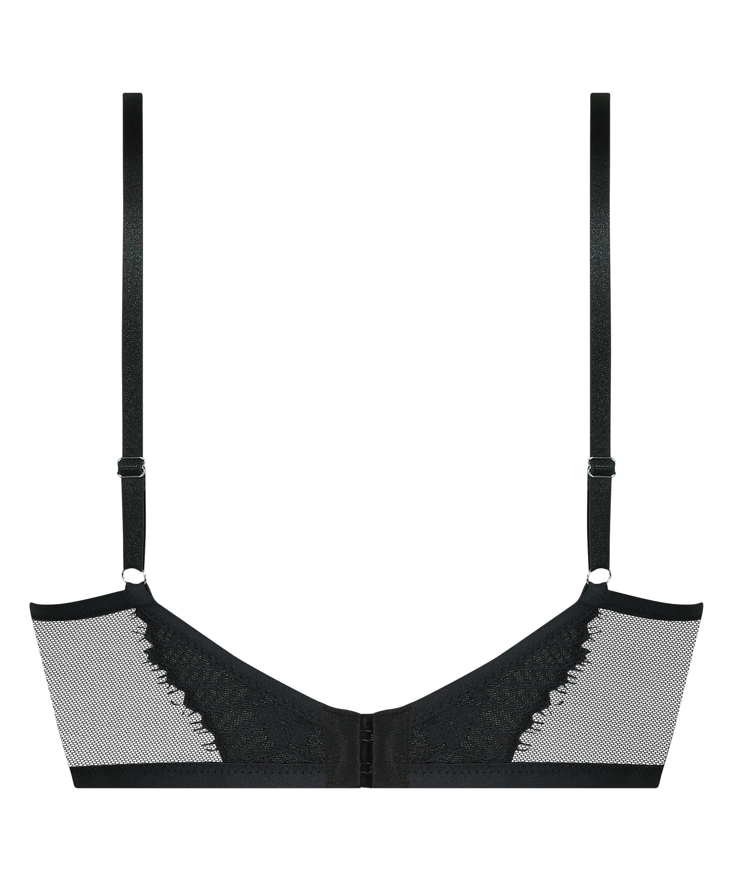 Daphne Padded Underwired Longline Push-Up Bra, Black, main