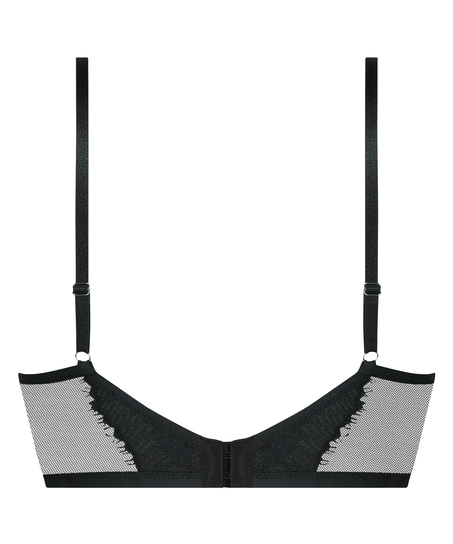 Daphne Padded Underwired Longline Push-Up Bra, Black