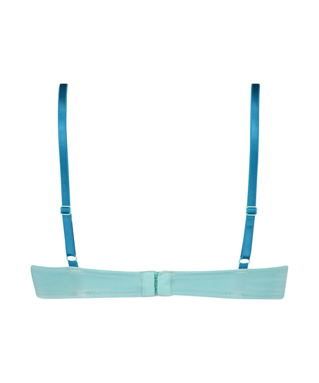 Plunge Padded Underwired Bra, Blue