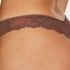 Lace Back Invisible Thong, Brown