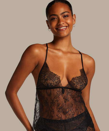 Delphine Lace Cami, Black