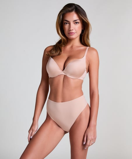 Smooth Padded Underwired Push-Up Bra, Beige