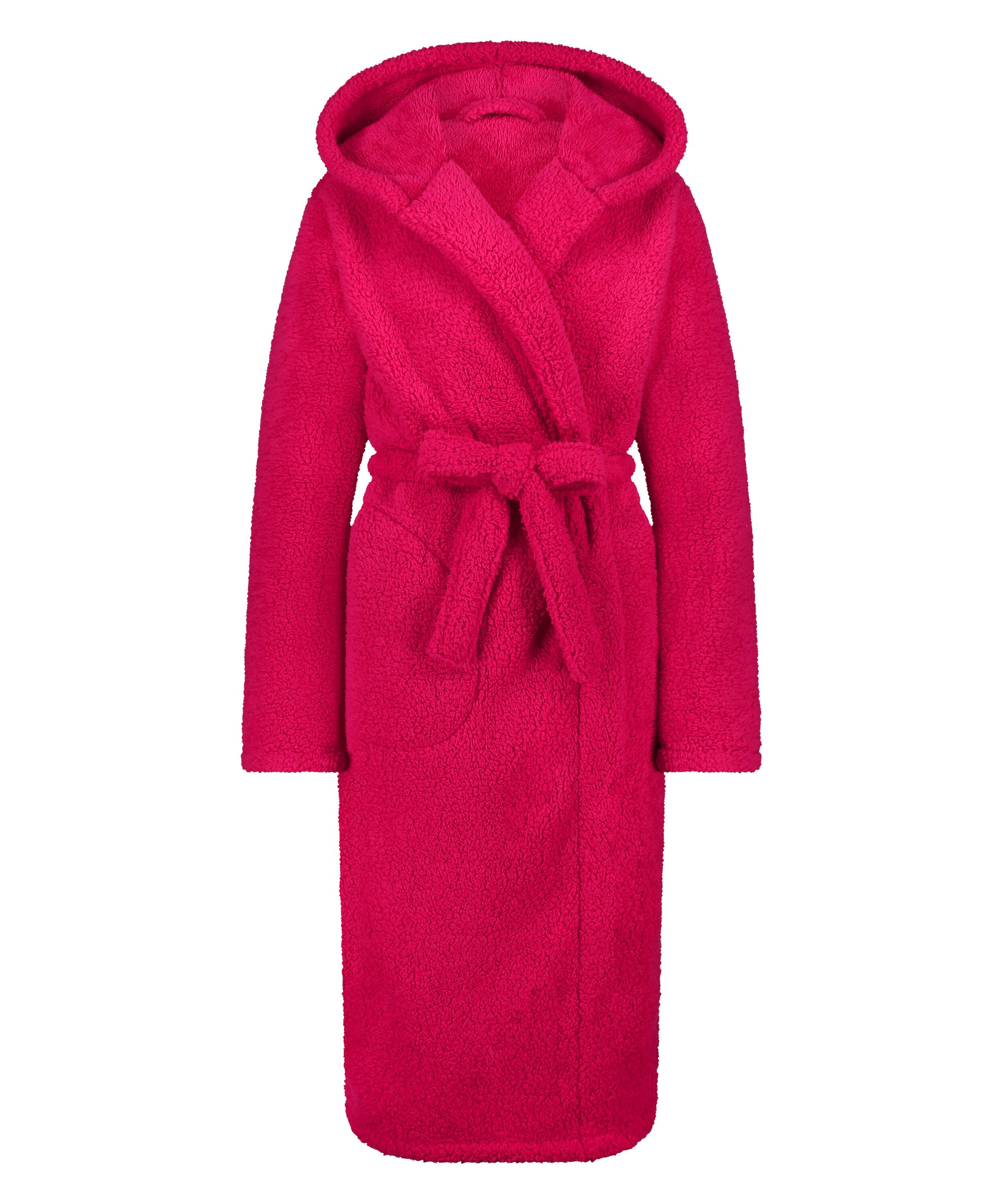 Fleece Bathrobe, Pink