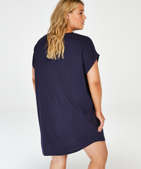 Round Neck Nightshirt, Blue