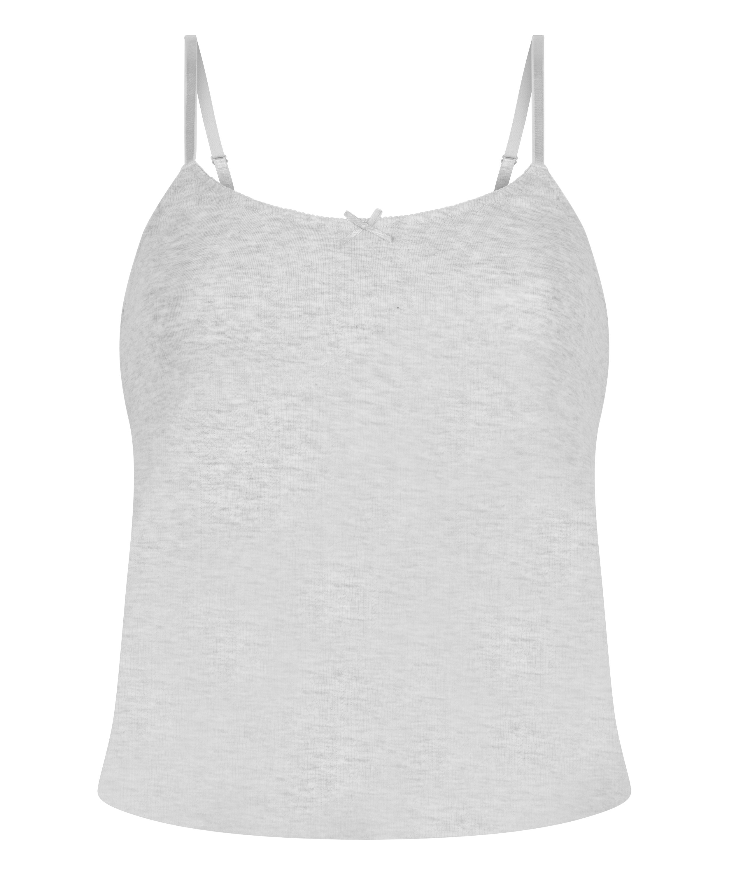 Pointelle Pyjama Top, Grey, main