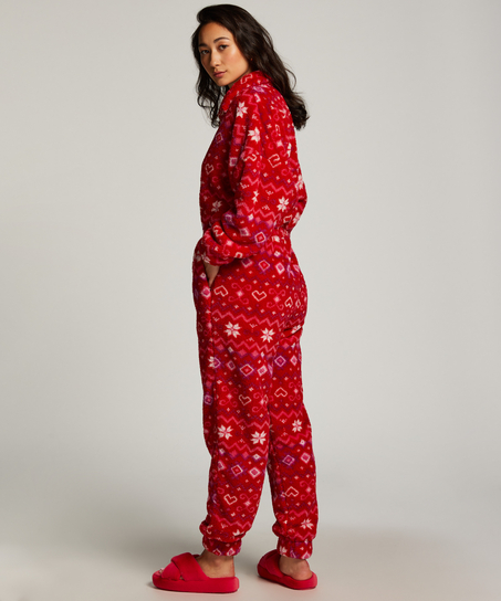 Onesie fleece, Red