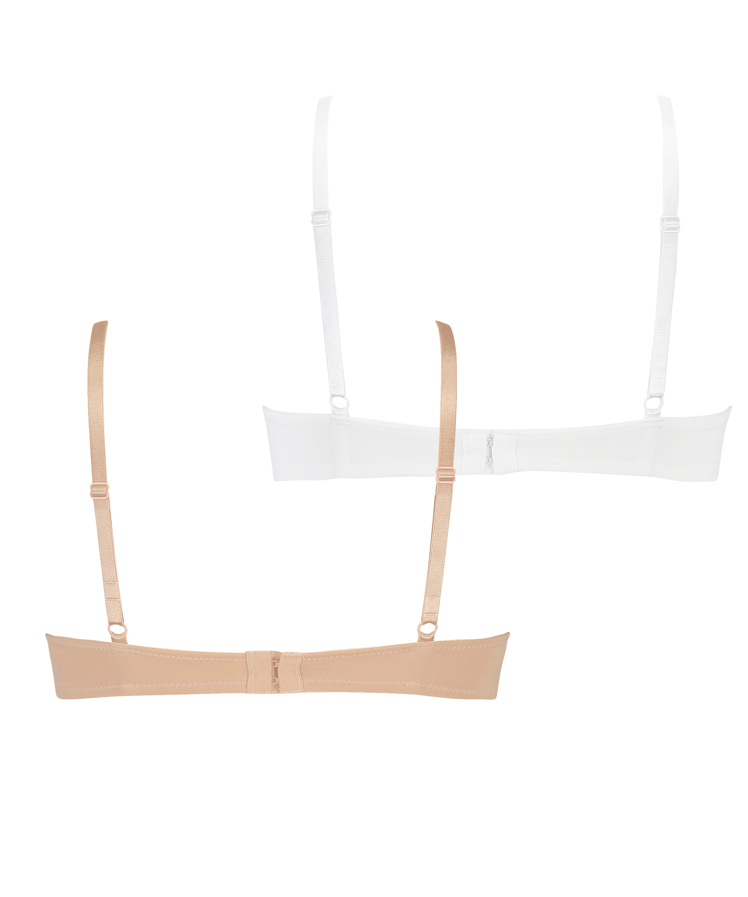 2-Pack Padded Underwired Bra, White, main