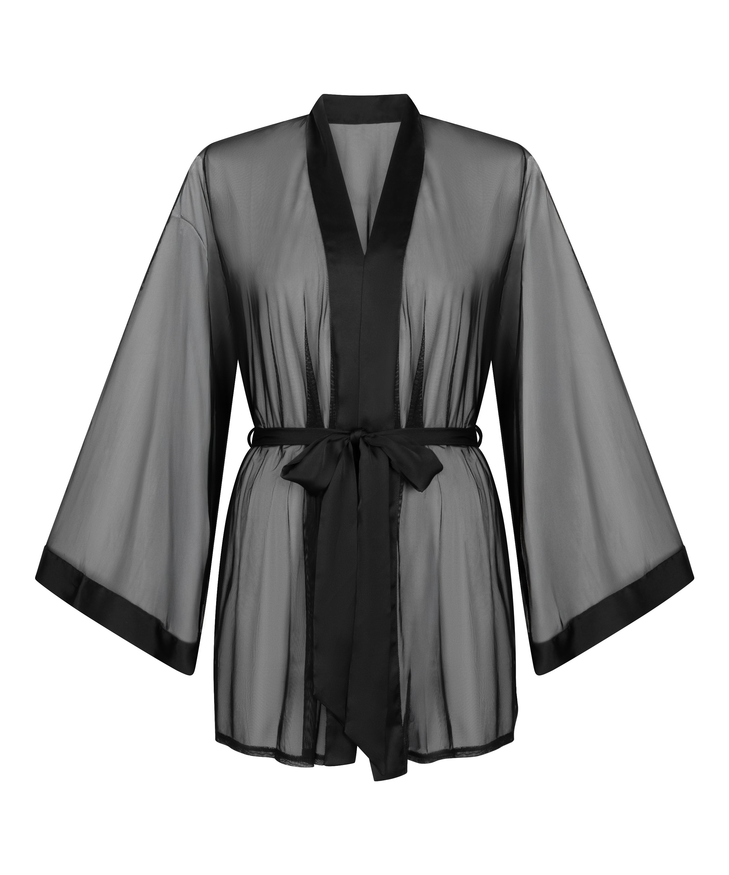 Maxime Tulle Kimono, Black, main