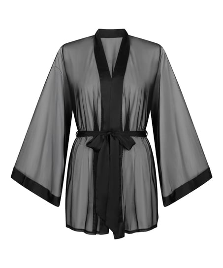 Maxime Tulle Kimono, Black