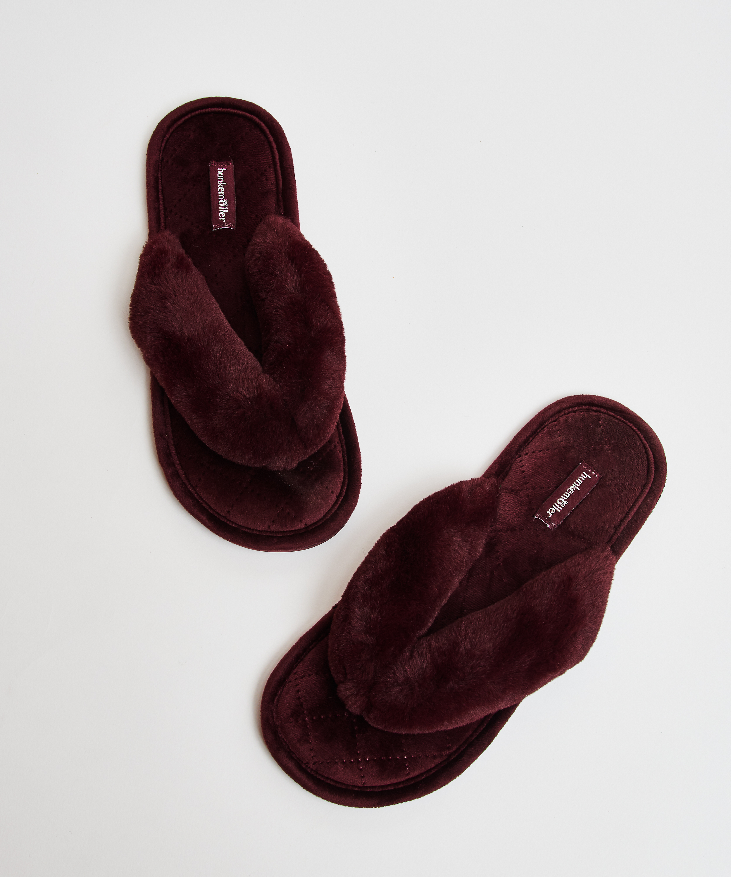 Fur Velours slippers, Red, main