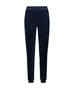 Petite Velour Jogging Pants Pin-tucked, Blue