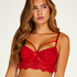 Pauline Padded Longline Underwired Bra, Red
