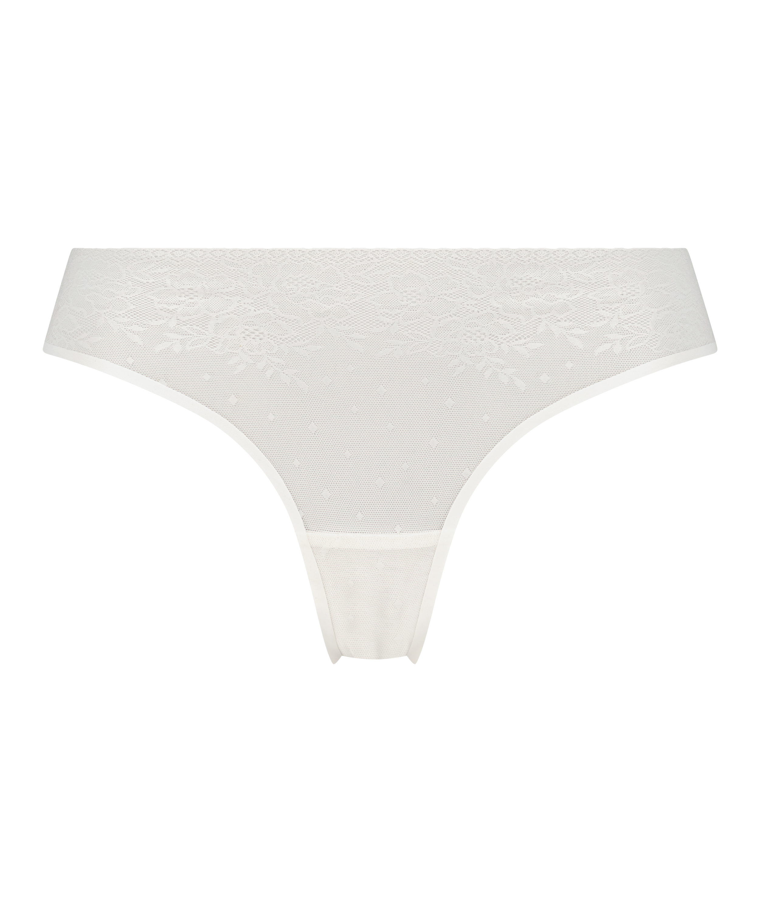 Allover Lace Invisible thong, White, main