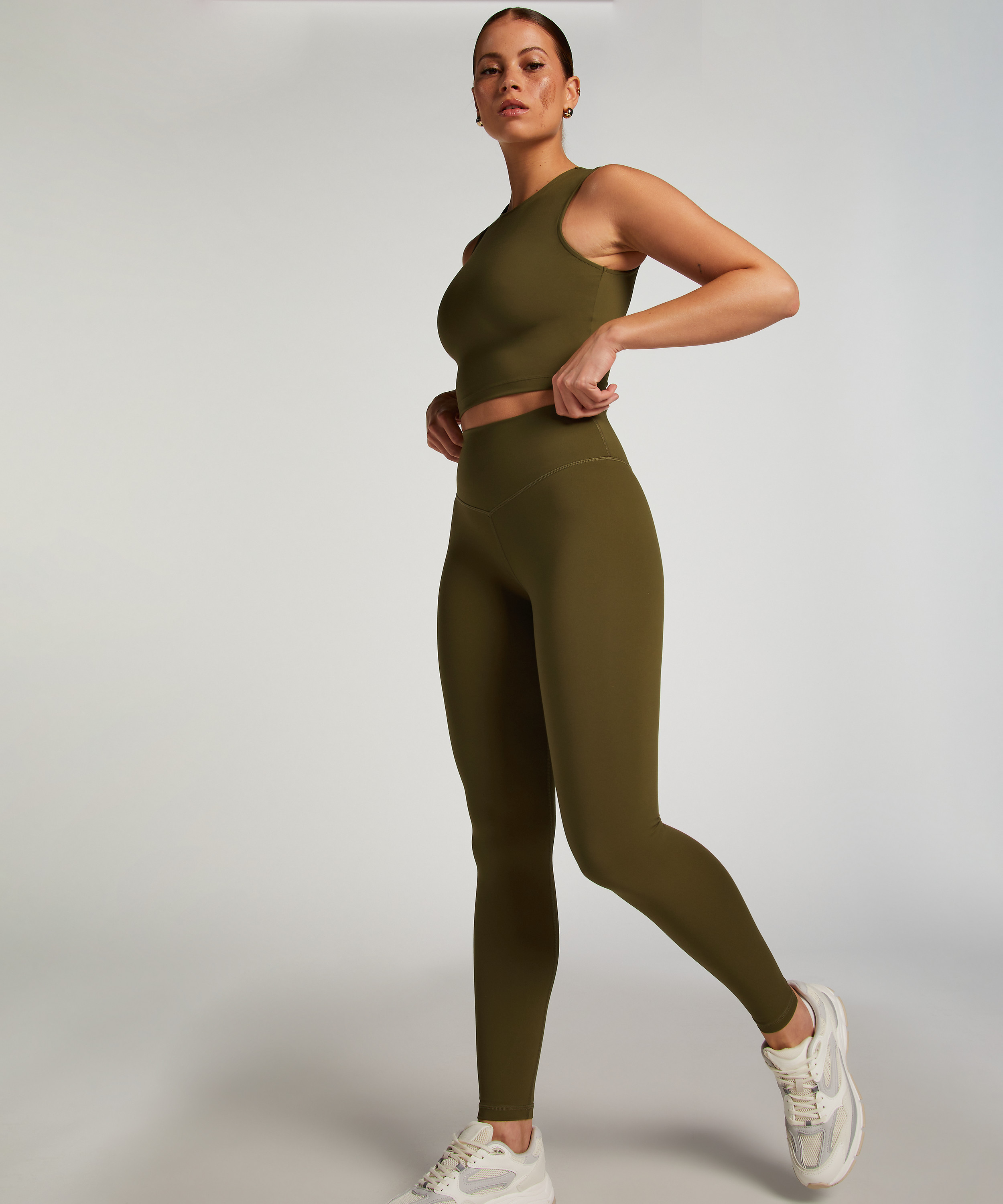 HKMX High Waist Leggings, Green, main