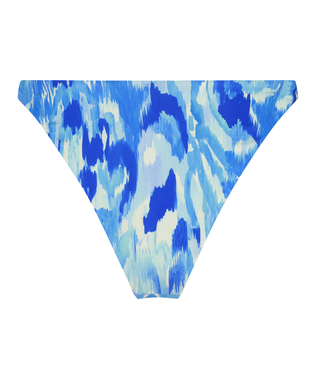 Paraguay High-Leg Bikini Bottoms, Blue