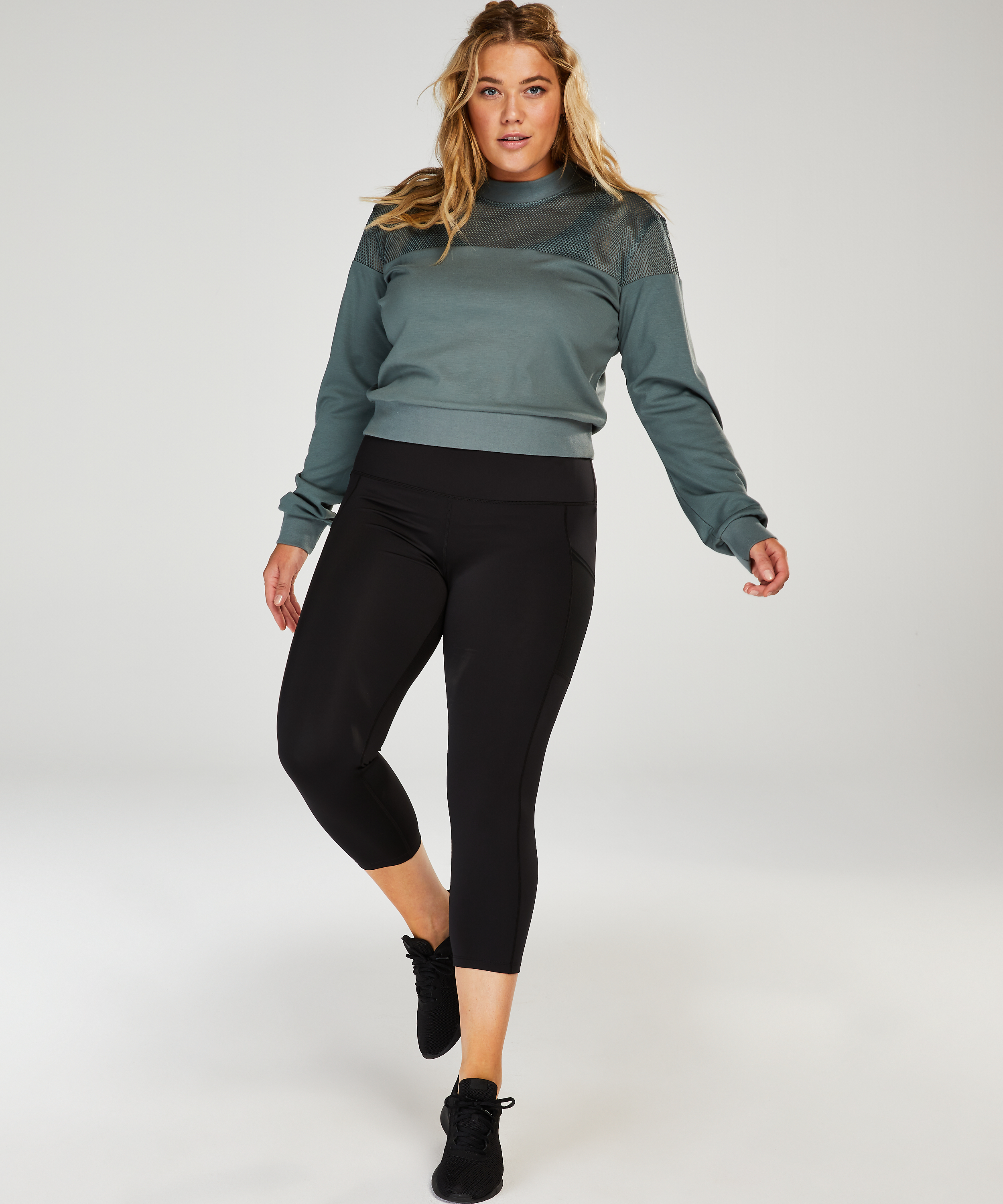 HKMX Mesh Sweater, Green, main