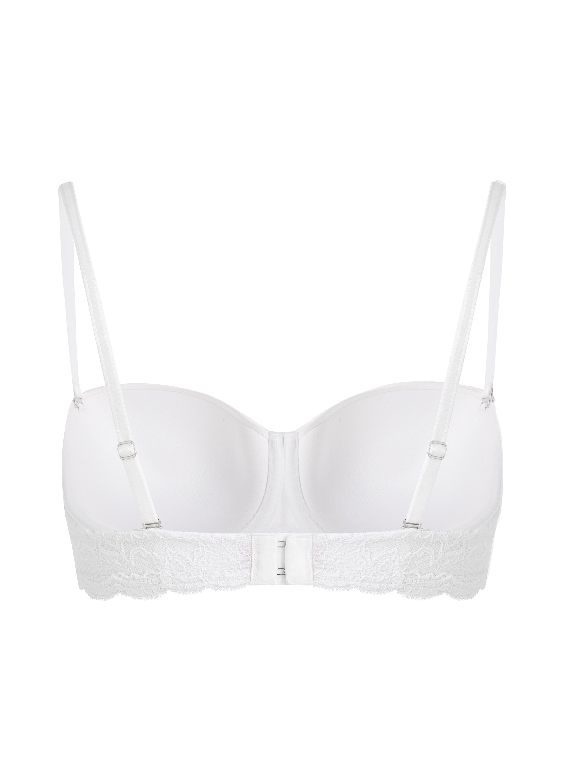 Angie Padded Underwired Strapless Bra, White, main