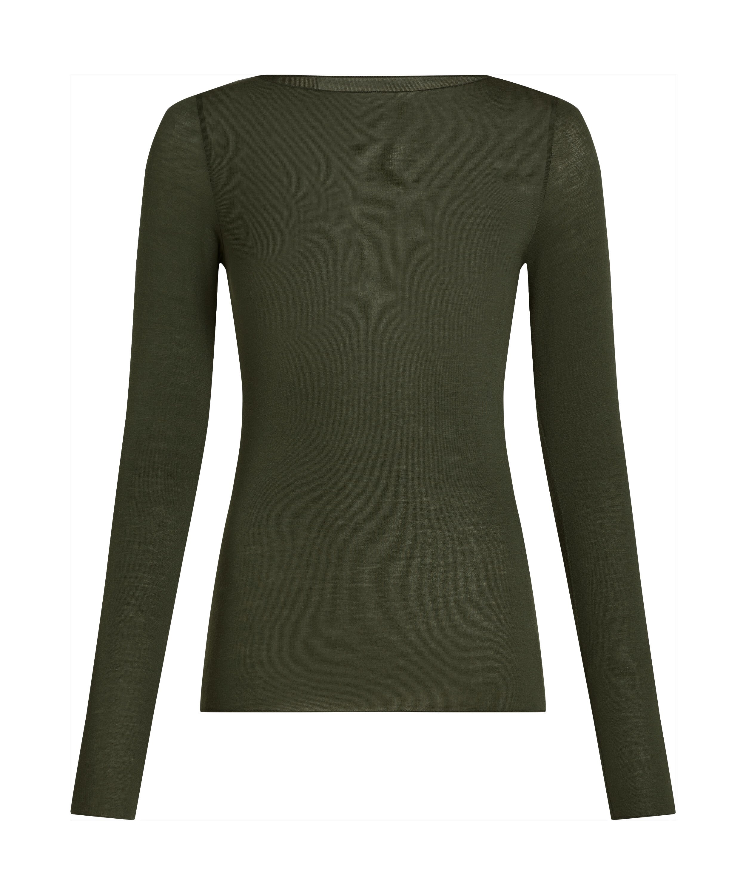 super soft Boatneck shirt with Cashmere, Green