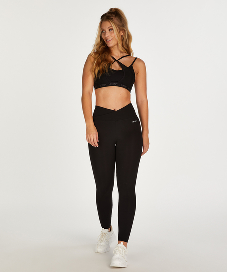 HKMX The Twist Sports Bra, Black