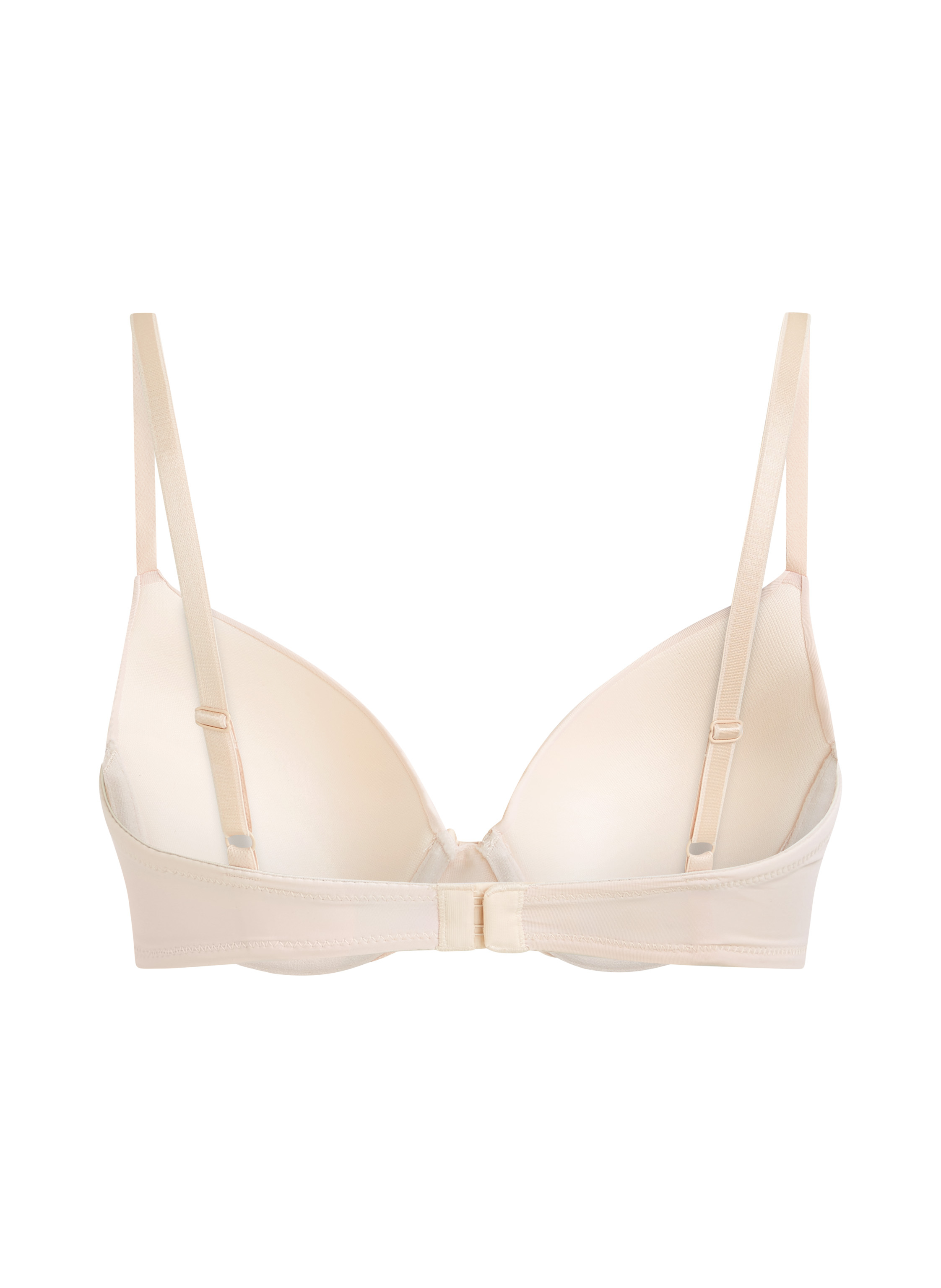 Plunge Padded Underwired Bra, Beige, main