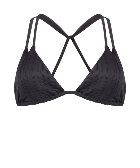 Lisbon Triangle Bikini Top, Grey