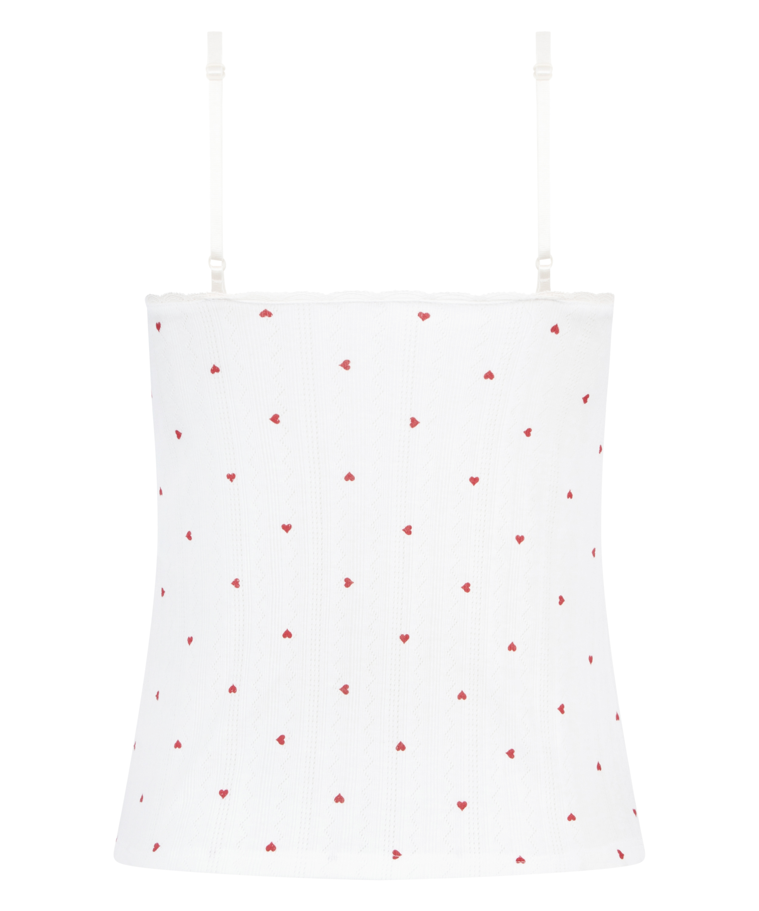 Cami lace top, White, main