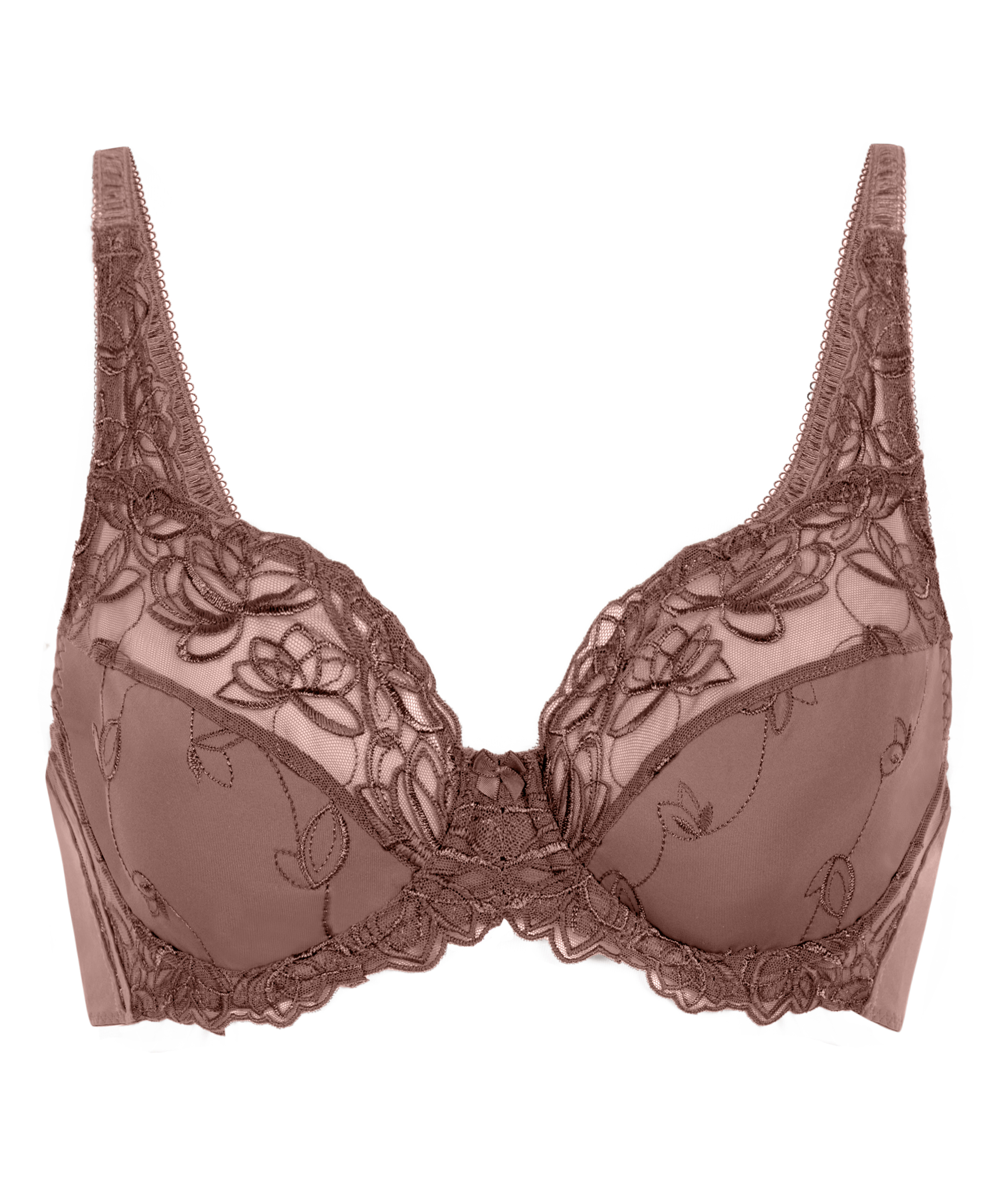 Diva Non-Padded Underwired Bra, Brown, main