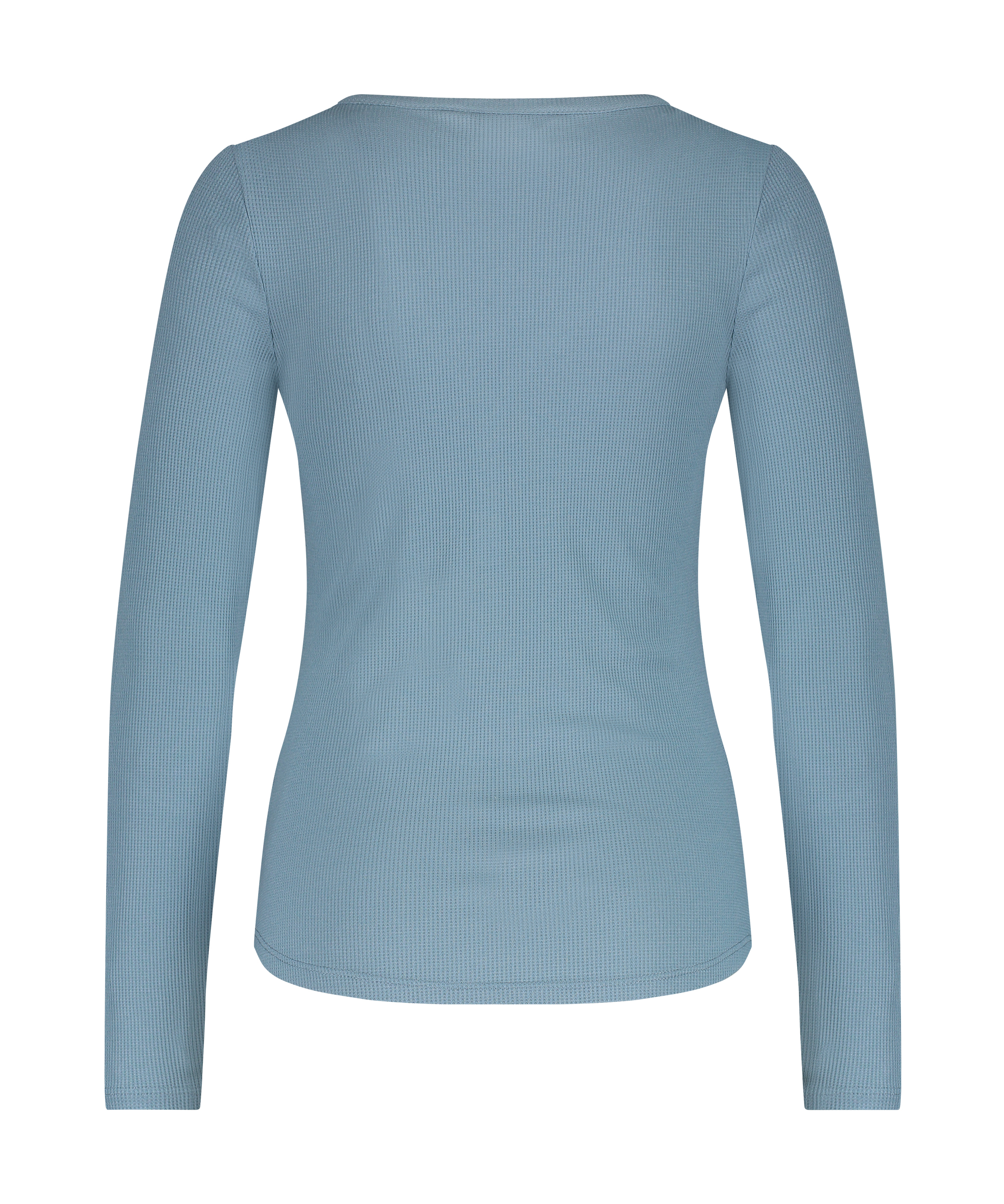 Long-Sleeved Pyjama Top, Blue, main