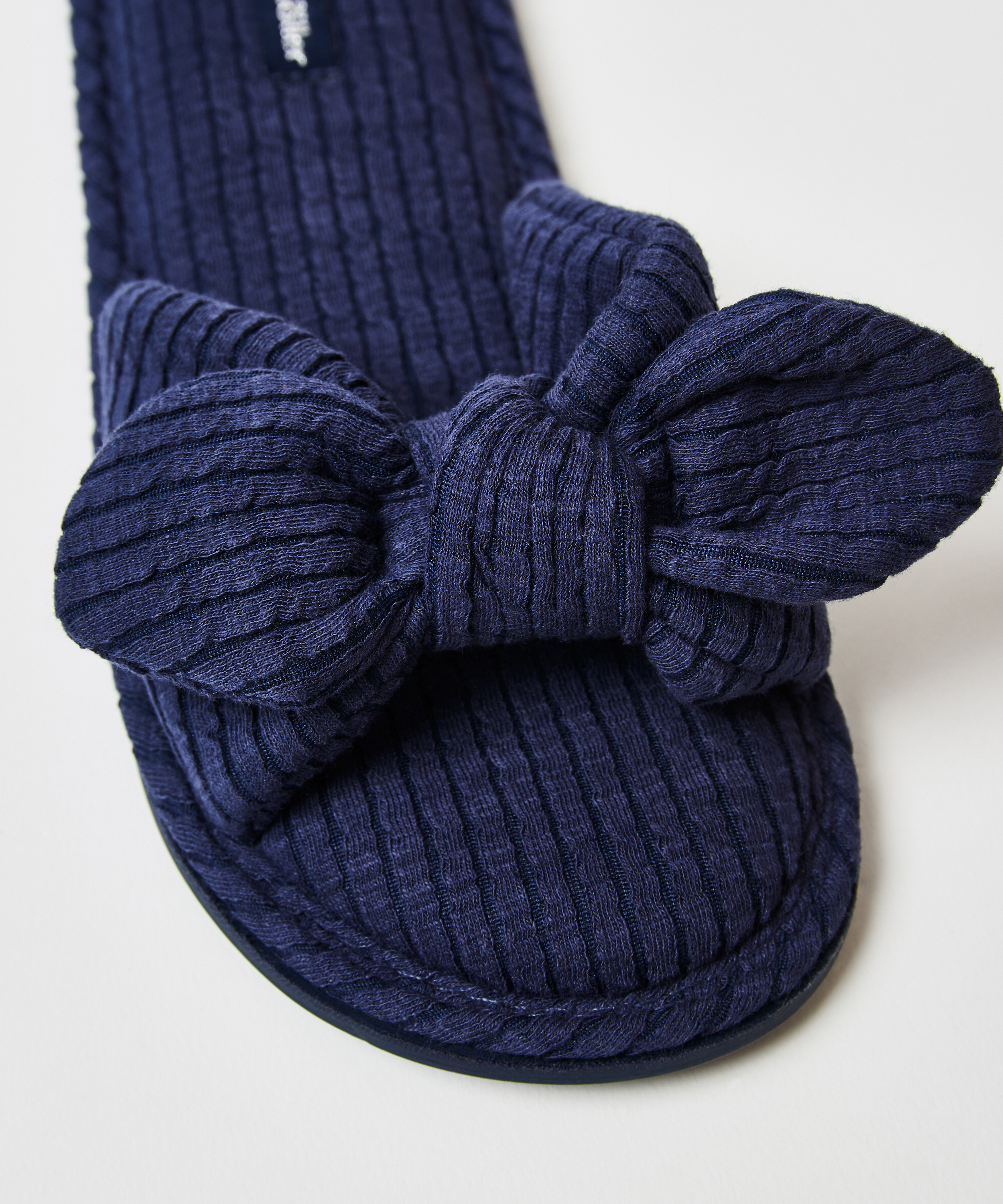 Structured knot slippers, Blue, main