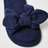 Structured knot slippers, Blue