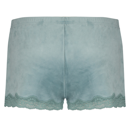 Velvet lace shorts, Green