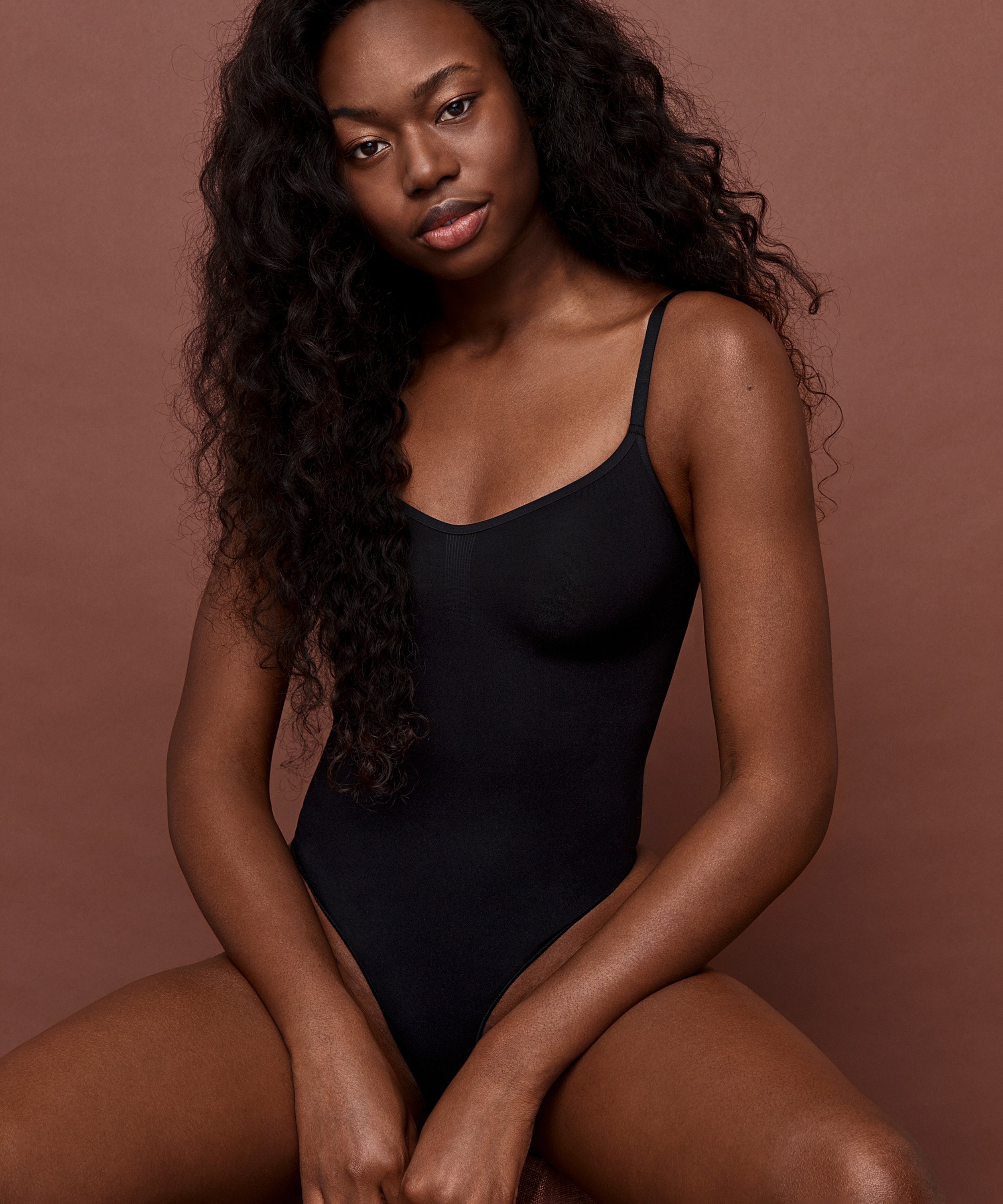 Seamless Enhancing High Leg Body, Black, main