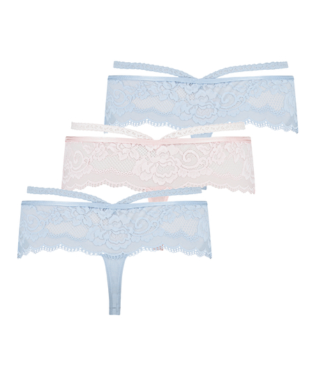 Quinn 3-pack thong boxers, Blue