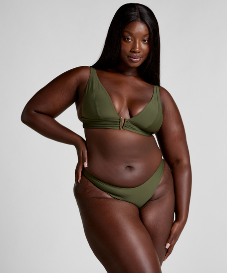 Luna Triangle Bikini Top, Green