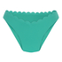 Scallop High-Leg Bikini Bottoms, Green