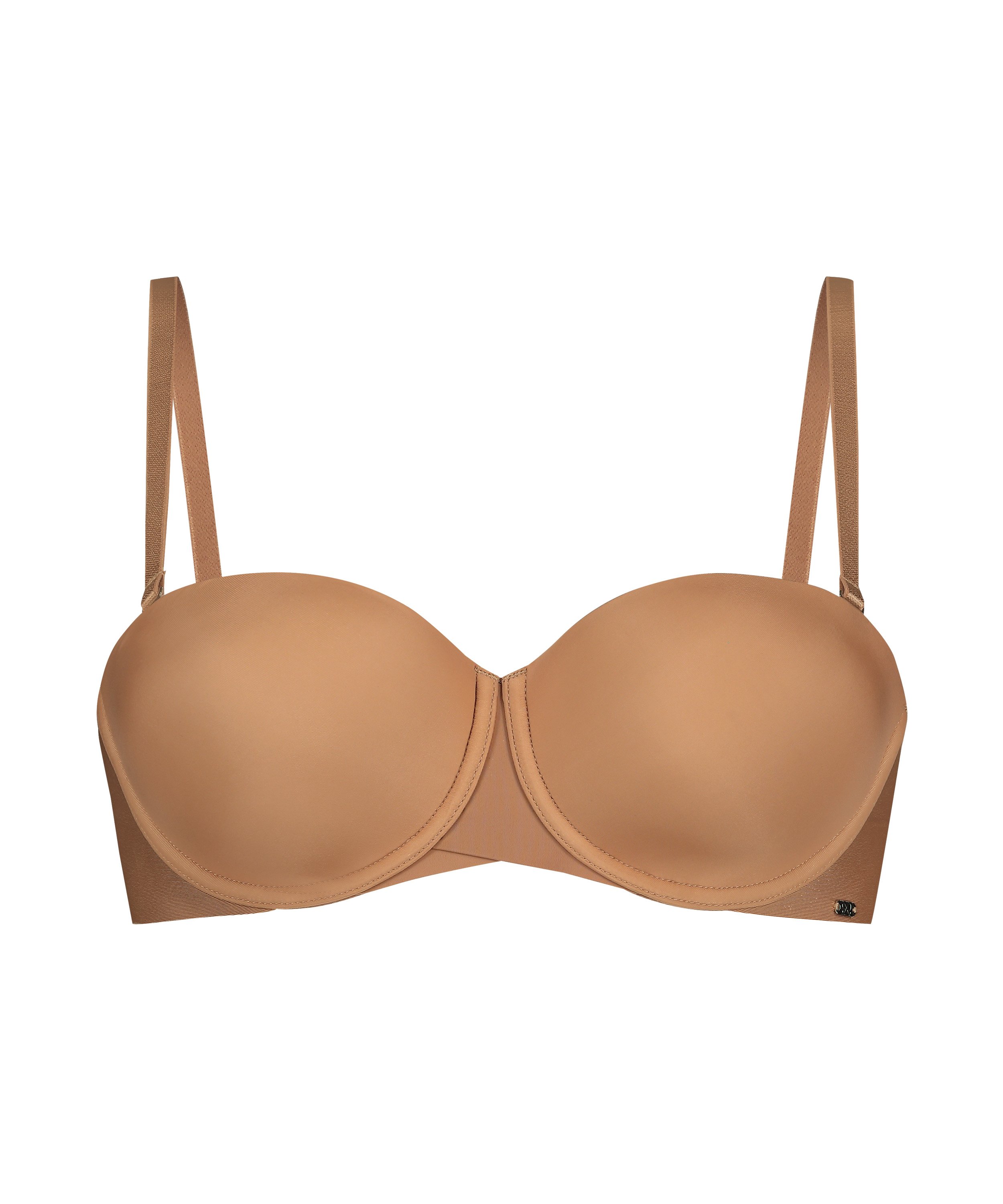 Jane Padded Underwired Strapless Bra, Brown, main