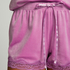 Velvet lace shorts, Pink