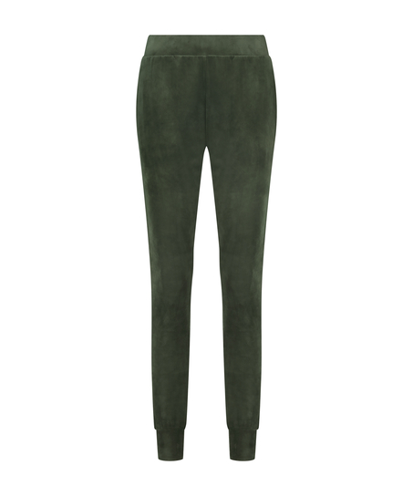 Petite Velours Jogging Pants, Green