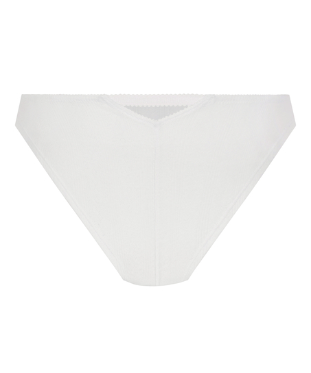 Pointelle Brazilian, White