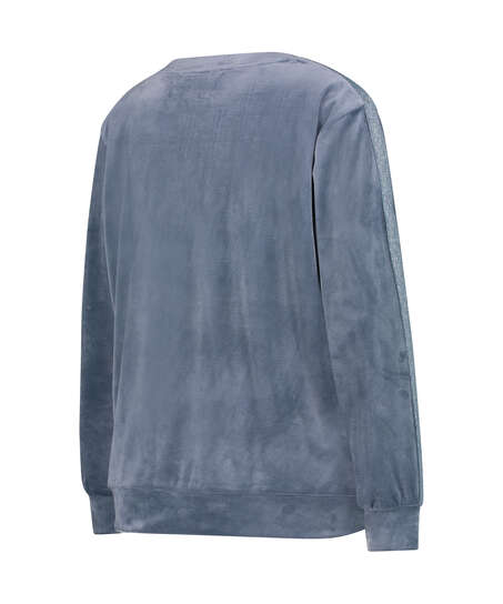 Velvet Shimmer top, Grey