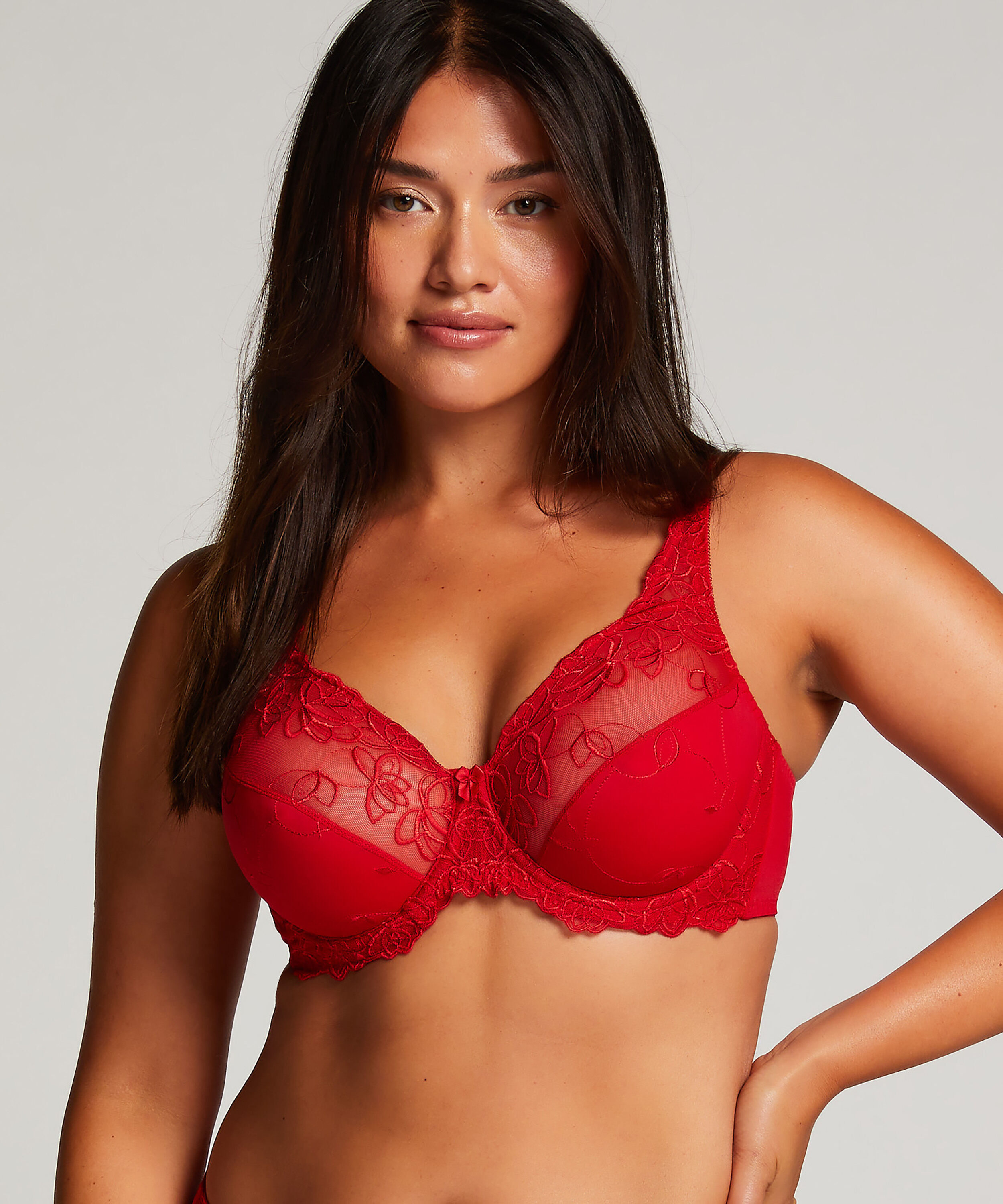 Diva Non-Padded Underwired Bra, Red Diva Non-Padded Underwired Bra, Red